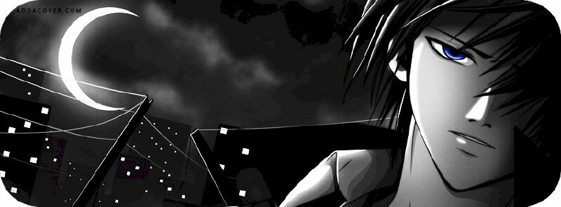 Ảnh bìa facebook anime cool ngầu dưới trăng