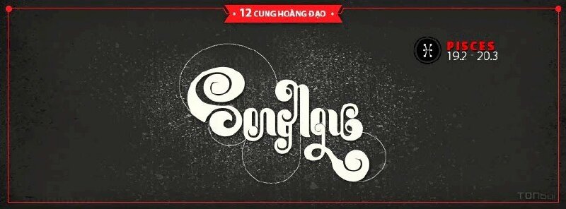 Ảnh bìa chữ song ngư dễ thương