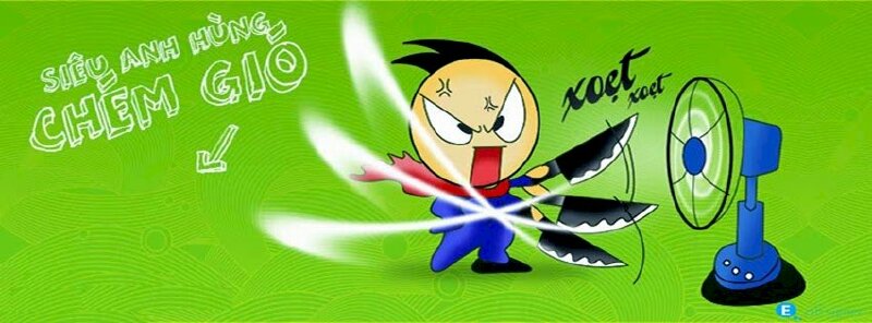 Ảnh bìa chém gió màu xanh lá cây cute