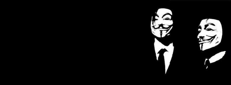 Ảnh bìa facebook Anonymous trắng đen ngầu