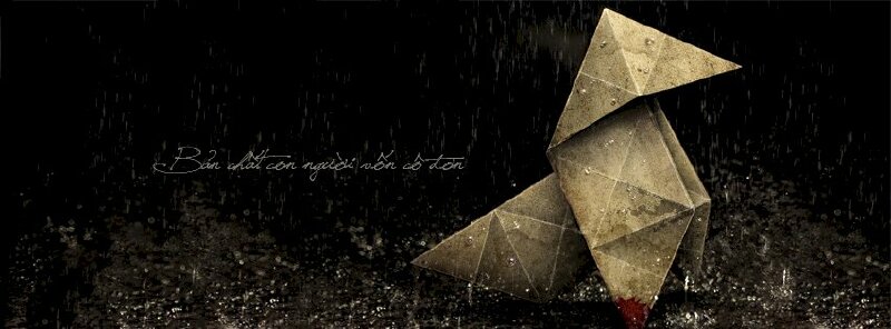 Ảnh bìa facebook mưa kèm status bản chất con người