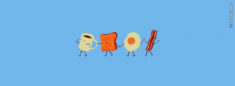 Ảnh Bìa Facebook các món ăn sáng đơn giản dễ thương