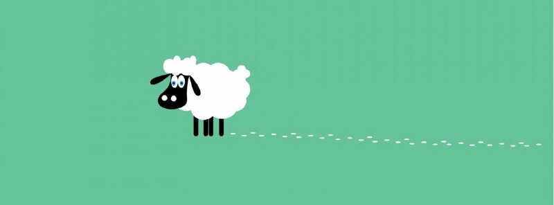 Ảnh Bìa Facebook con cừu đơn giản dễ thương