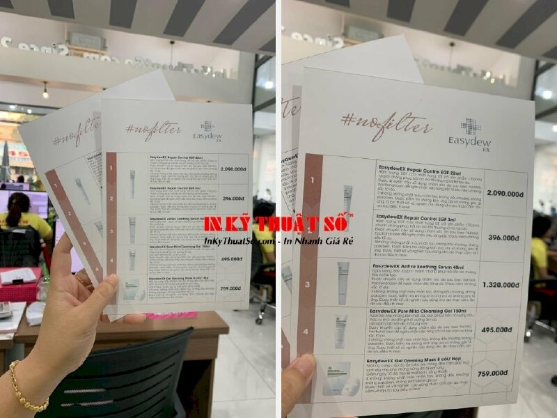 In bảng giá spa, siêu thị, cửa hàng - bảng giá in giấy A4, A3, A2, A1, A0 - Ảnh: 4
