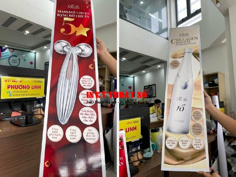 In banner cửa hàng sản phẩm làm đẹp, mỹ phẩm