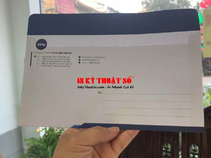 In phong bì 12x22, bao thư 12x18 theo yêu cầu TPHCM