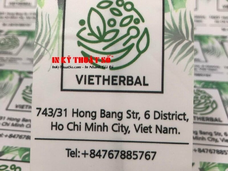 In tem decal sữa mực nước cho shop dược liệu - In Kỹ Thuật Số Since 2006