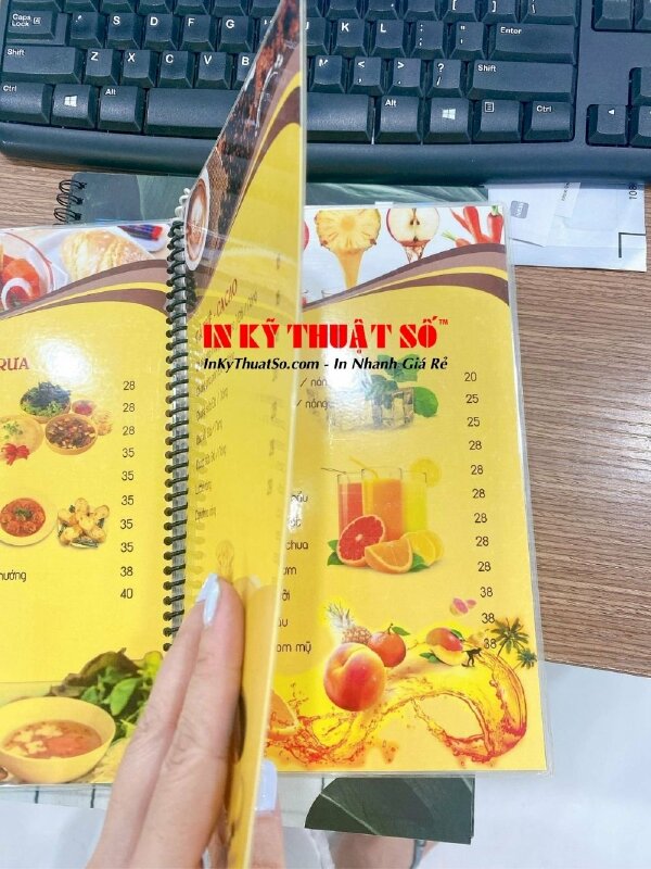 In menu ép plastic đóng gáy lò xo - In Kỹ Thuật Số Since 2006
