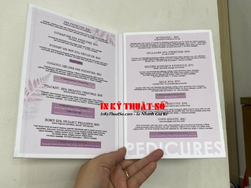 In menu Nails bằng tiếng Anh - In Kỹ Thuật Số Since 2006 - Ảnh: 2