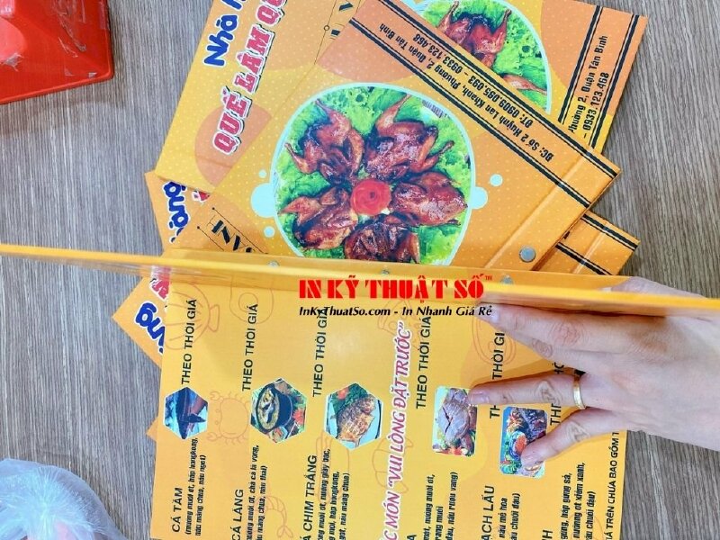 In menu nhà hàng hải sản & chim TPHCM - In Kỹ Thuật Số Since 2006 - Ảnh: 2