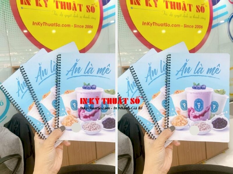 In menu nhựa quán sữa chua trân châu Quảng Ninh - In Kỹ Thuật Số Since 2006 - Ảnh: 1