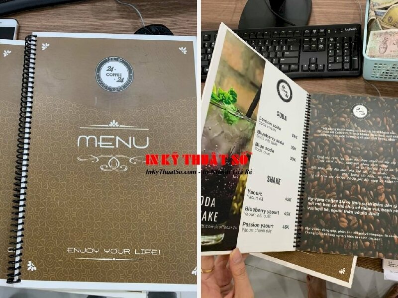 In menu nhựa cho quán cafe In Kỹ Thuật Số Since 2006 - Ảnh: 3
