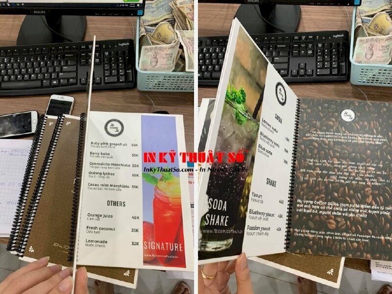In menu nhựa cho quán cafe In Kỹ Thuật Số Since 2006 - Ảnh: 2
