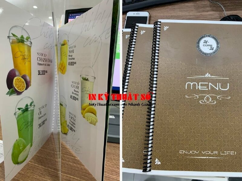 In menu nhựa cho quán cafe In Kỹ Thuật Số Since 2006 - Ảnh: 1