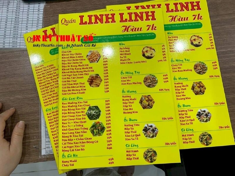 In menu quán nhậu giá rẻ - In Kỹ Thuật Số Since 2006 - Ảnh: 2