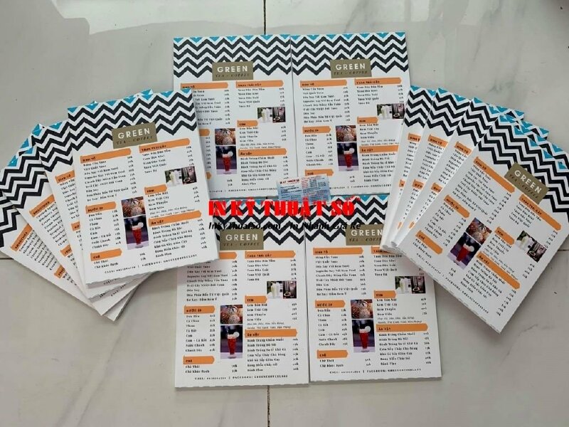 In PP cán format làm menu cho quán cafe tại Công ty TNHH In Kỹ Thuật Số - Digital Printing - Ảnh: 3