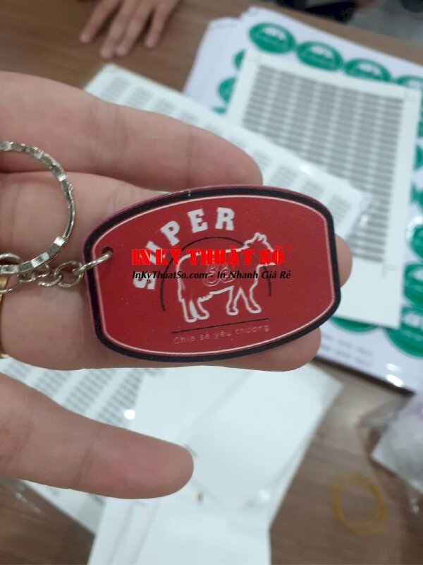 In móc khóa mica Super Bò - In Kỹ Thuật Số Since 2006 - Ảnh: 7