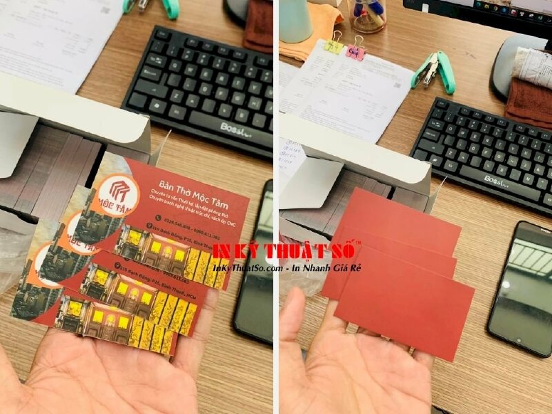 In name card cửa hàng nội thất phòng thờ - In Kỹ Thuật Số Since 2006