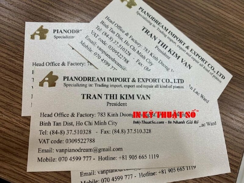 In name card giấy mỹ thuật - In Kỹ Thuật Số Since 2006