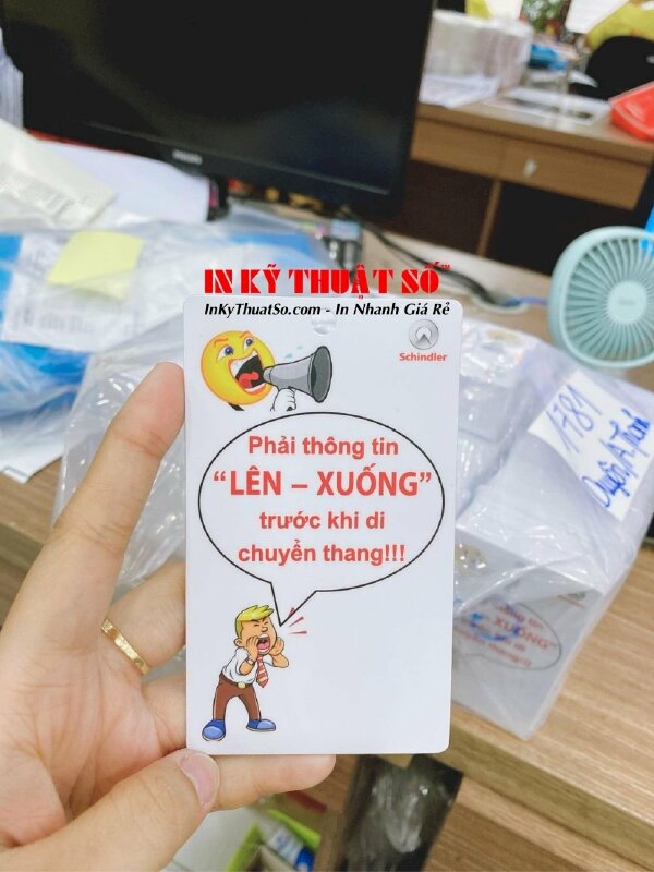 In thẻ nhựa an toàn song ngữ - tiếng Việt - In Kỹ Thuật Số Since 2006