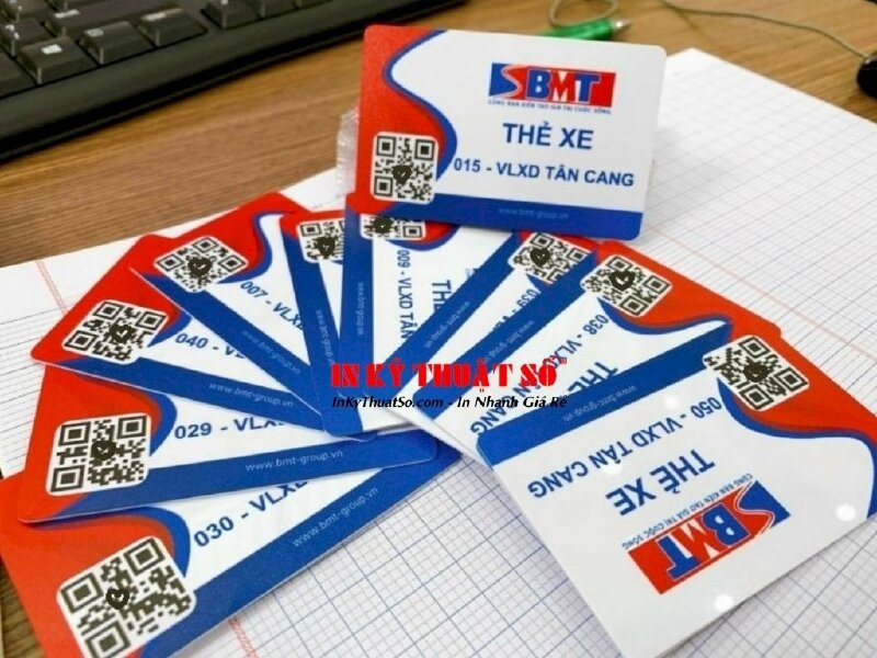 In Thẻ nhựa gửi xe tích hợp mã QR Code - In Kỹ Thuật Số Since 2006 - Ảnh: 1
