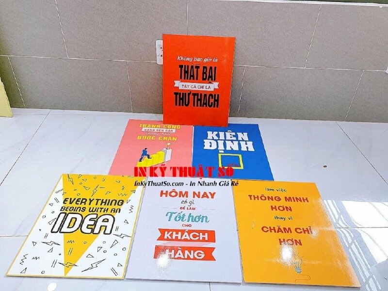 In tranh động lực Slogan, tranh trang trí văn phòng giá rẻ từ In Kỹ Thuật Số Since 2006