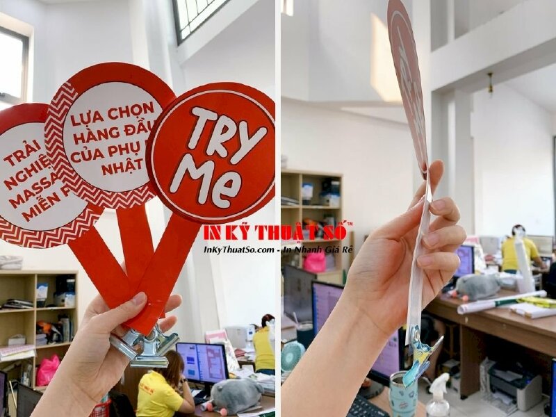 In wobbler bọc nhựa nhiều màu tạo ấn tượng và thu hút khách hàng In Kỹ Thuật Số Since 2006 - Ảnh: 1