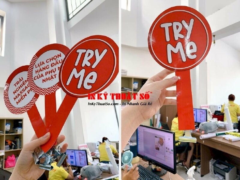 In wobbler bọc nhựa nhiều màu tạo ấn tượng và thu hút khách hàng In Kỹ Thuật Số Since 2006 - Ảnh: 2