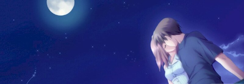 Ảnh bìa facebook đẹp tình yêu cặp đôi hôn nhau dưới trăng