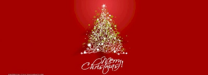 Ảnh bìa cây thông Noel lung linh cho Facebook