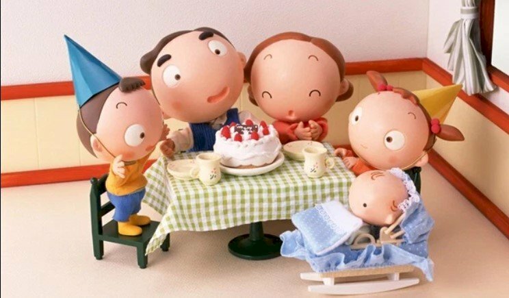 Ảnh bìa facebook chibi về gia đình