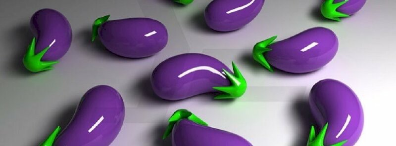 Ảnh bìa facebook quả cà tím 3D độc đáo