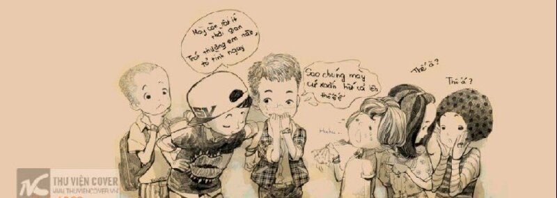 Ảnh Bìa Facebook vẽ tay Đẹp Dễ Thương Về Tình Bạn