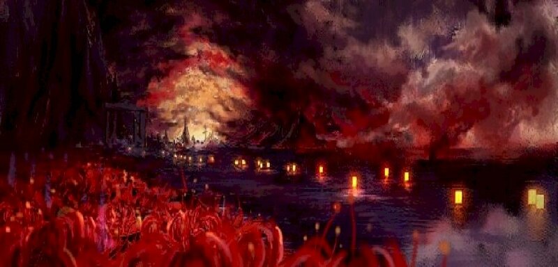 Ảnh bìa hình vẽ hoa bỉ ngạn anime