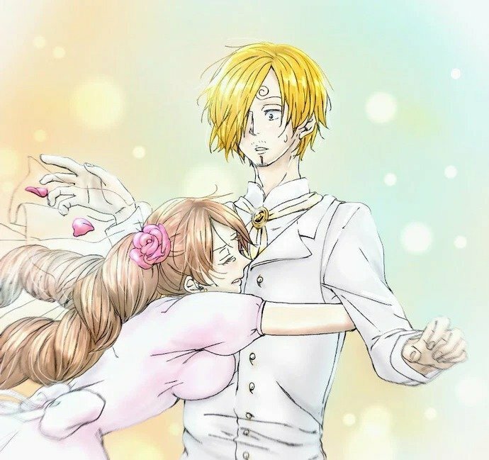 Ảnh  Pudding ôm Sanji trong One Piece