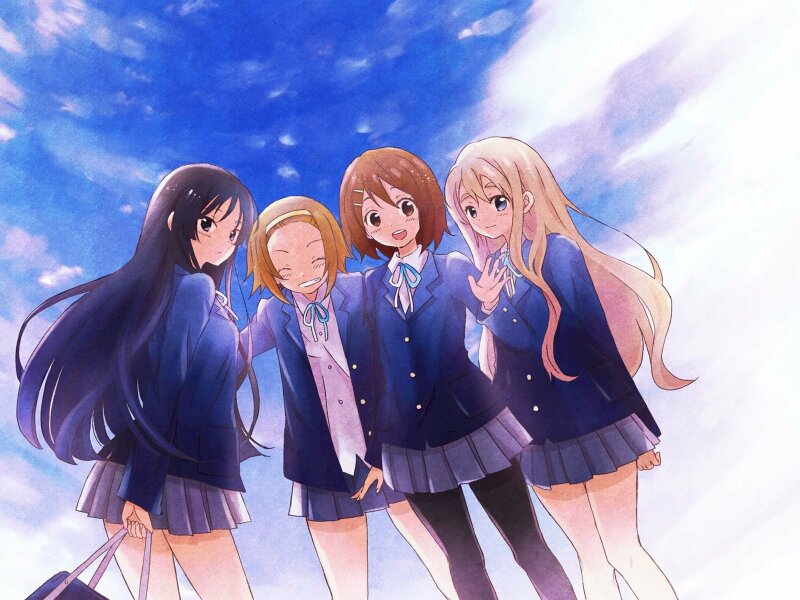 Hình Ảnh Anime Nhóm Bạn Thân Đẹp Cute Hơn Con Le Le Trường Tiểu Học Đằng Hải