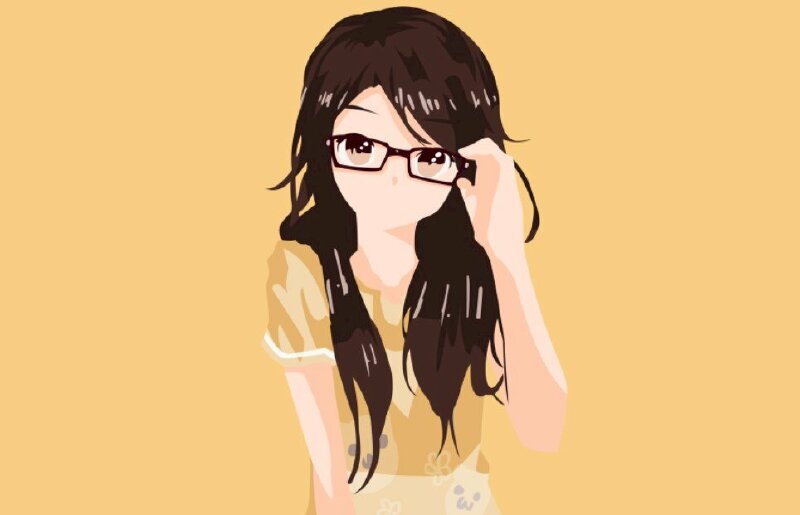 Ảnh gái xinh tóc dài cute dễ thương phong cách hoạt hình