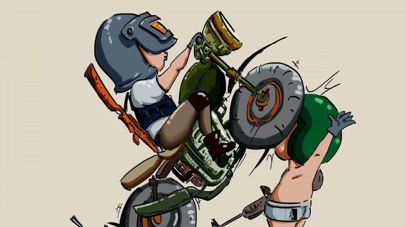Ảnh chibi cặp đôi PUBG hài hước với sự cố ngoài ý muốn