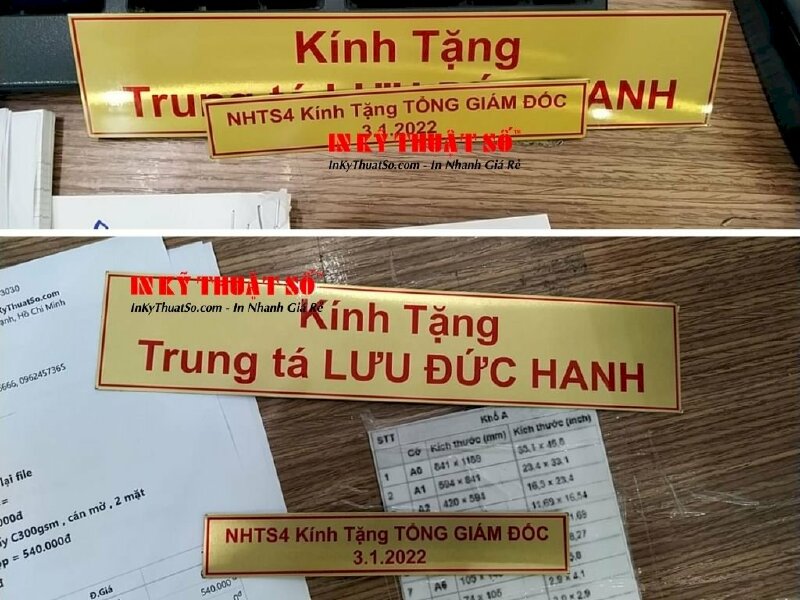 Báo giá làm bảng tên mica để bàn, cài áo, dán tường - bảng tên công ty, chức danh, nhân viên, phòng ban - Ảnh: 3