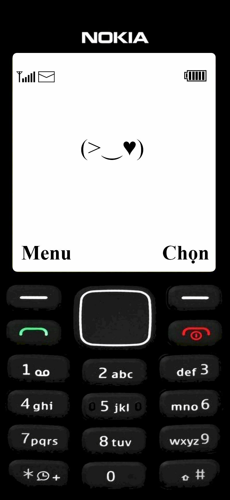 Hình nền điện thoại cục gạch biểu tượng nháy mắt trái tim