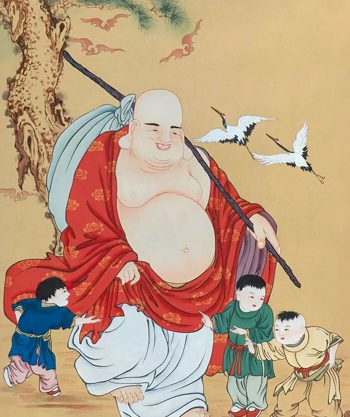 Phật Di Lặc ung dung tự tại, bình thảnh vui cười khắp thế gian