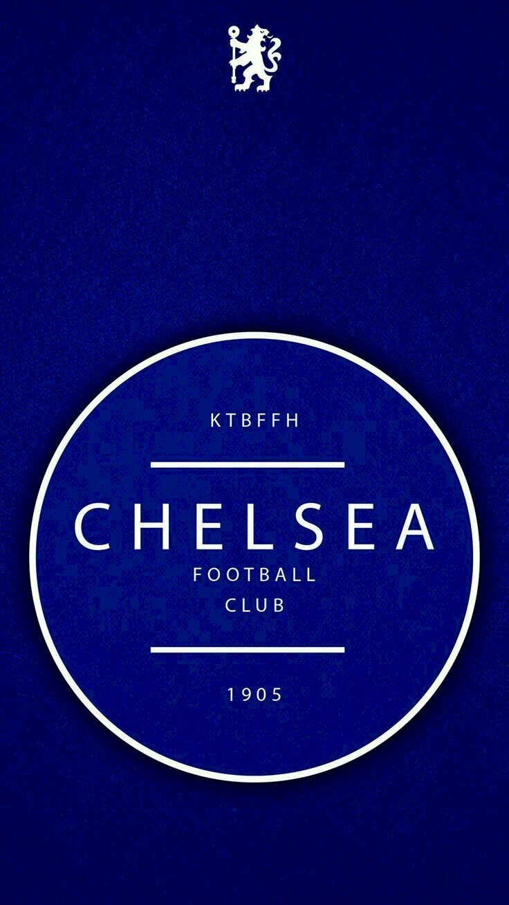 Hình nền logo Chelsea FC cho điện thoại với biểu tượng sư tử và năm thành lập đội bóng