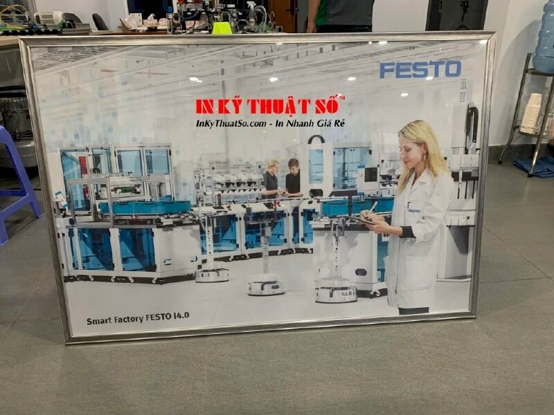 In giấy ảnh làm tranh khung nhôm trang trí văn phòng công ty - In Kỹ Thuật Số Since 2006 - Ảnh: 2