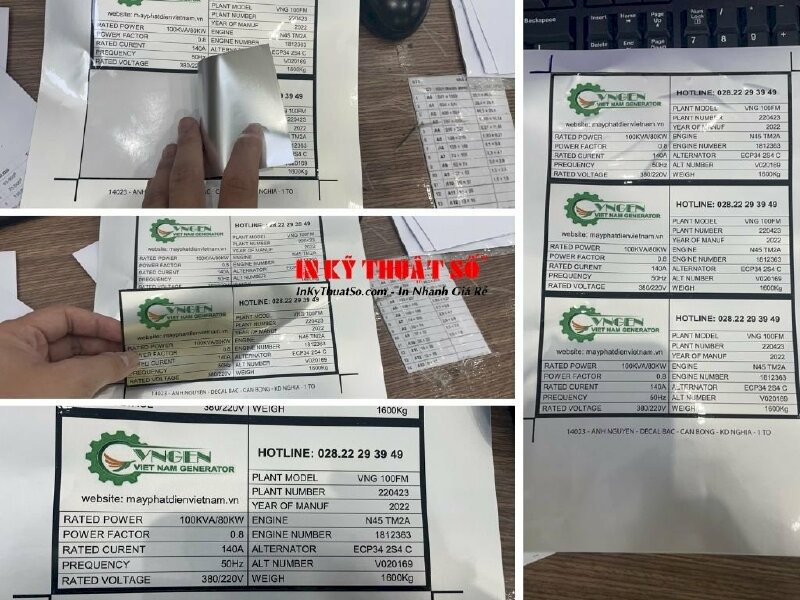 In tem decal bạc in laser cán bóng gia công bế - In Kỹ Thuật Số Since 2006 - Ảnh: 3