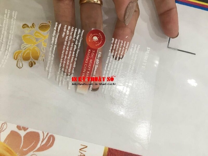 In tem decal trong in UV dán chai serum dưỡng tóc - In Kỹ Thuật Số Since 2006 - Ảnh: 2