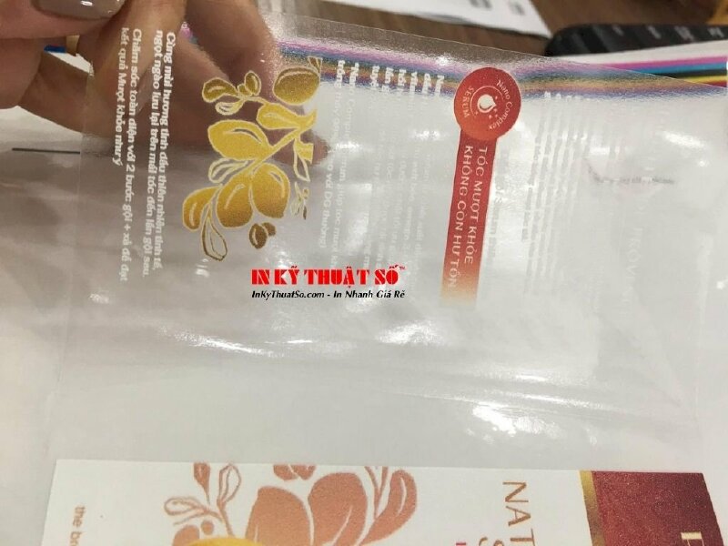 In tem decal trong in UV dán chai serum dưỡng tóc - In Kỹ Thuật Số Since 2006 - Ảnh: 1