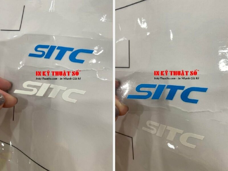In tem decal trong in UV logo Tập đoàn Quốc tế SITC - kinh doanh bao gồm giao nhận vận tải và đại lý tàu biển - Ảnh: 2