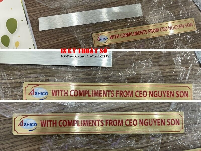 In kỷ niệm chương thẻ nhôm mỏng - In Kỹ Thuật Số Since 2006 - Ảnh: 1