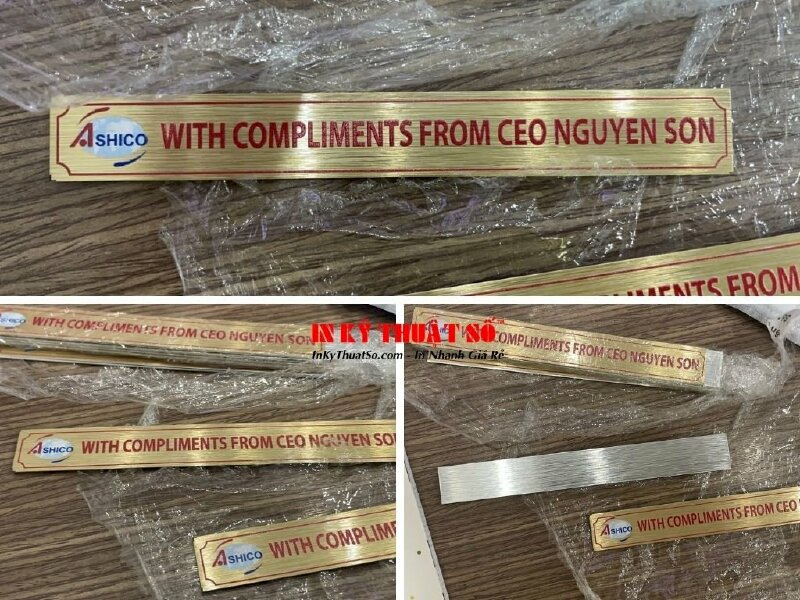 In kỷ niệm chương kim loại - In Kỹ Thuật Số Since 2006 - in thẻ nhôm mỏng in UV 1 mặt có lót trắng