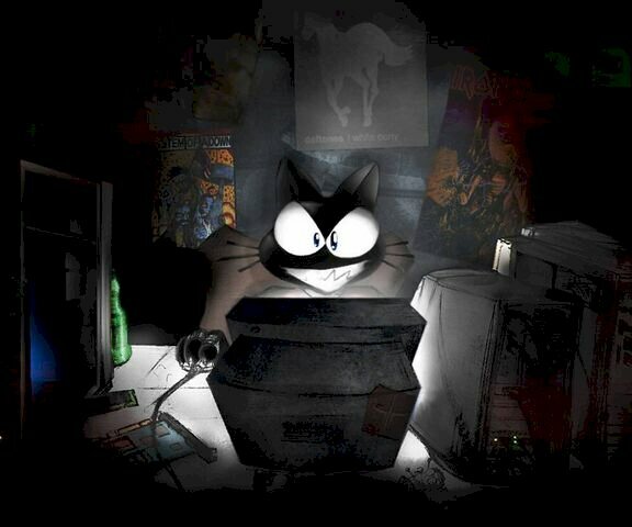 Hình ảnh mèo hacker anime cute